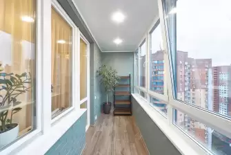 Отделка балкона гипсокартоном с покраской