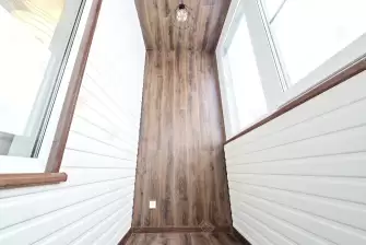 Дизайнерская отделка ламинатом с вагонкой под покраску